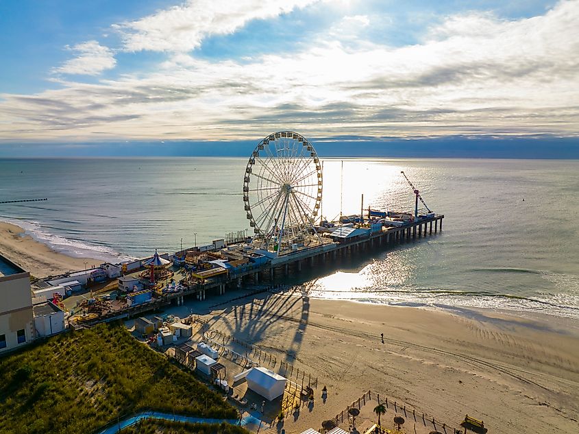 Ferris Wheel on Steel Pier next to Boardwalk in Atlantic City, New Jersey