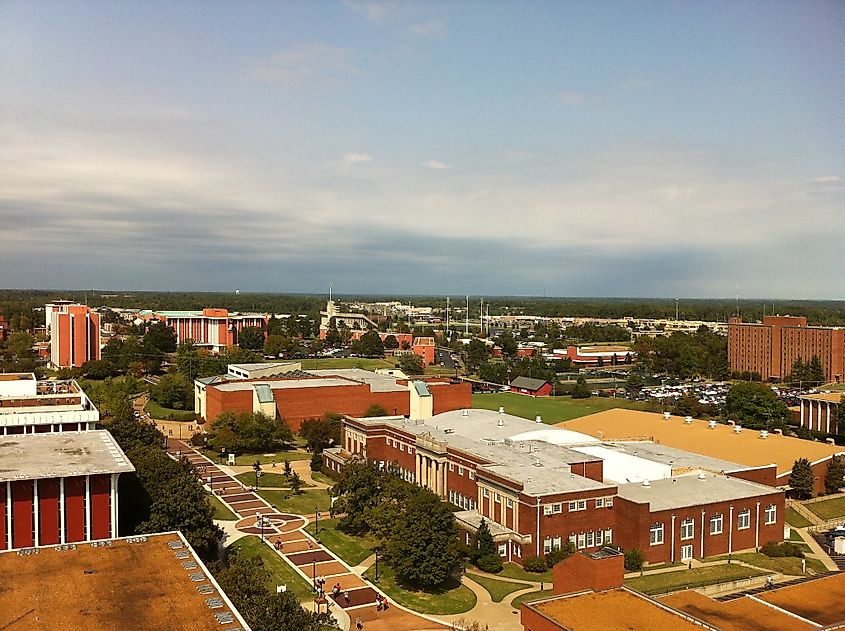 Cityscape of Murray, Kentucky. 