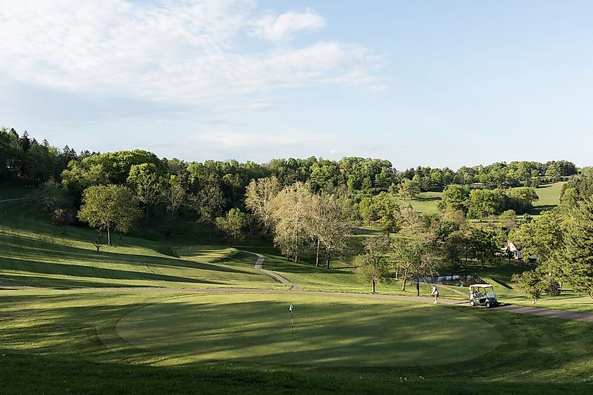 The golf course at the Oglebay Park and Resort in Wheeling, West Virginia.