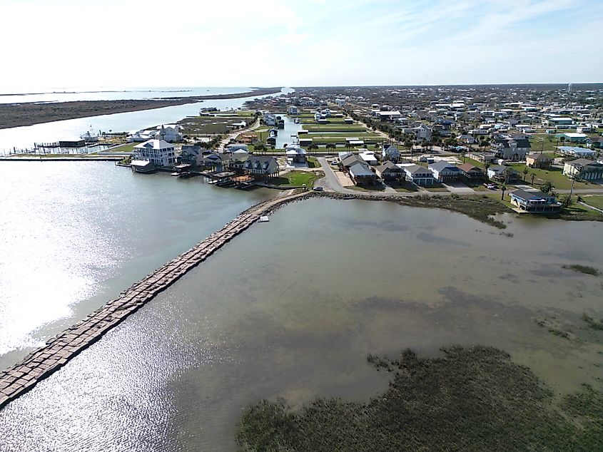 Jetty at Port O'Connor, Texas