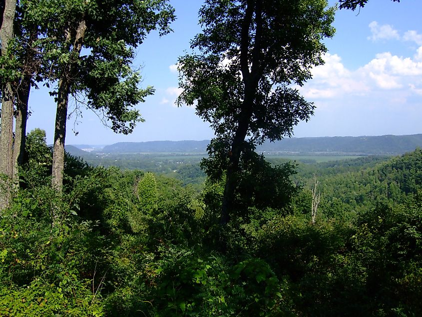 View from Picnic Point in Shawnee State Forest, Ohio