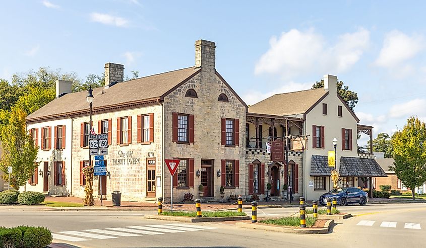 The Old Talbott Tavern was built in 1779 in Bardstown, Kentucky. 