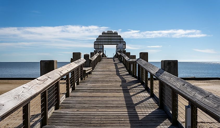 Pascagoula Mississippi Beach Wood Bridge