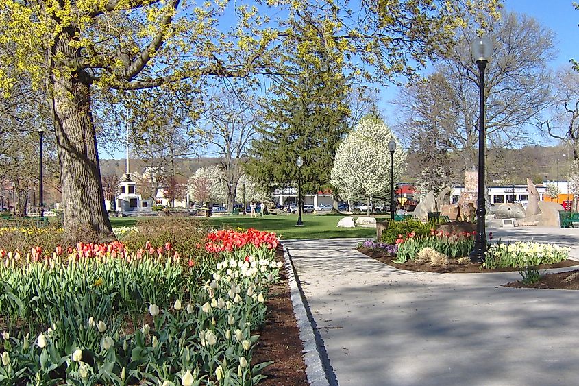 Coe Memorial Park, located in the heart of Torrington, Connecticut.