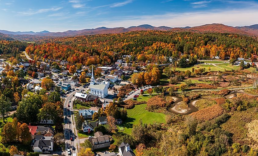 Fall colors in Stowe, Vermont.