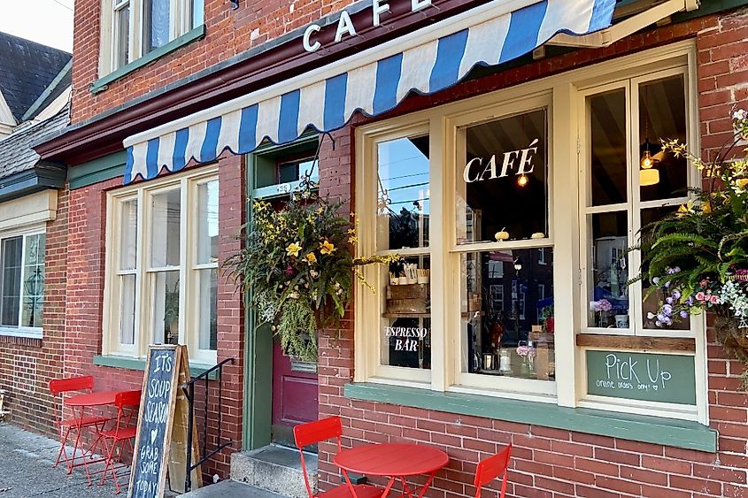 Cafe in Stroudsburg, Pennsylvania.