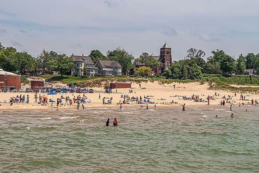 Lake Michigan beach in South Haven. Editorial credit: Claudine Van Massenhove / Shutterstock.com