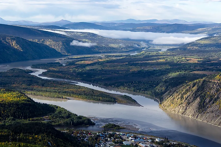 The Yukon River near Dawson City, Yukon.