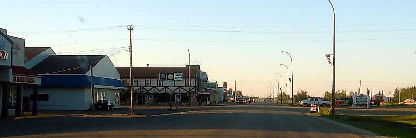 Highway 43 in Beaverlodge, Alberta.