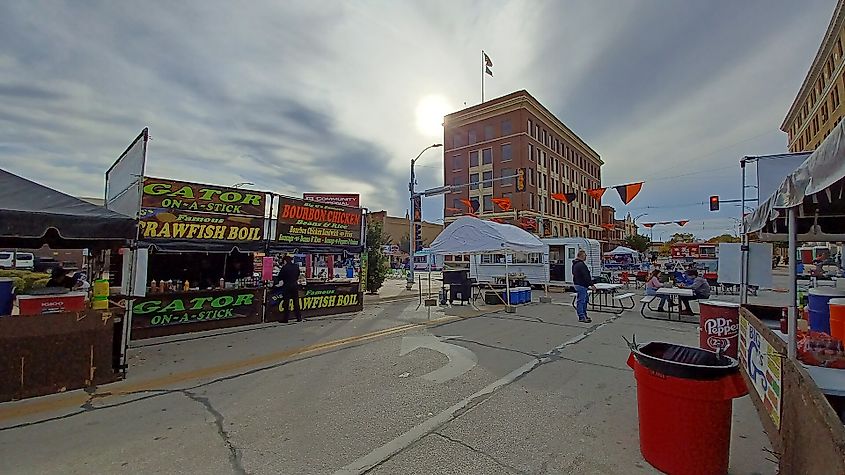 Independence, Kansas, street market.