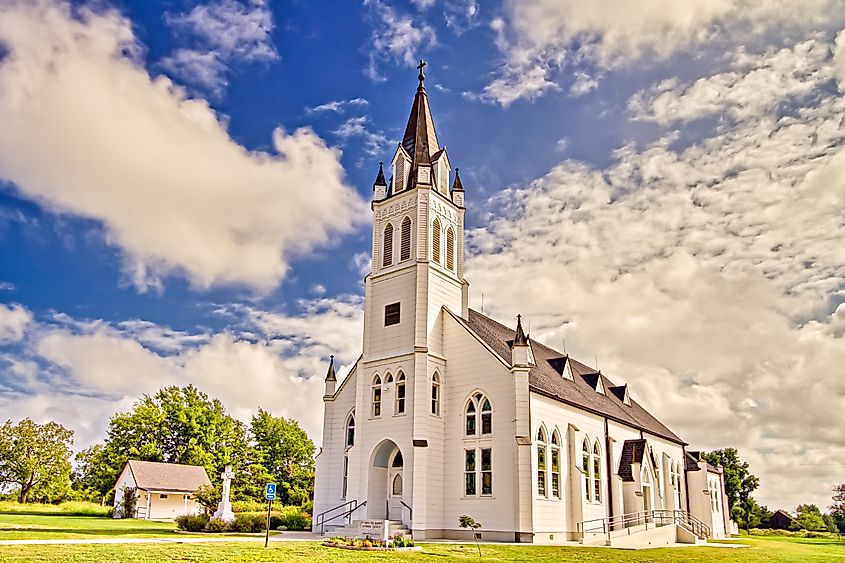 Saint John the Baptist Catholic Church in Schulenburg, Texas.