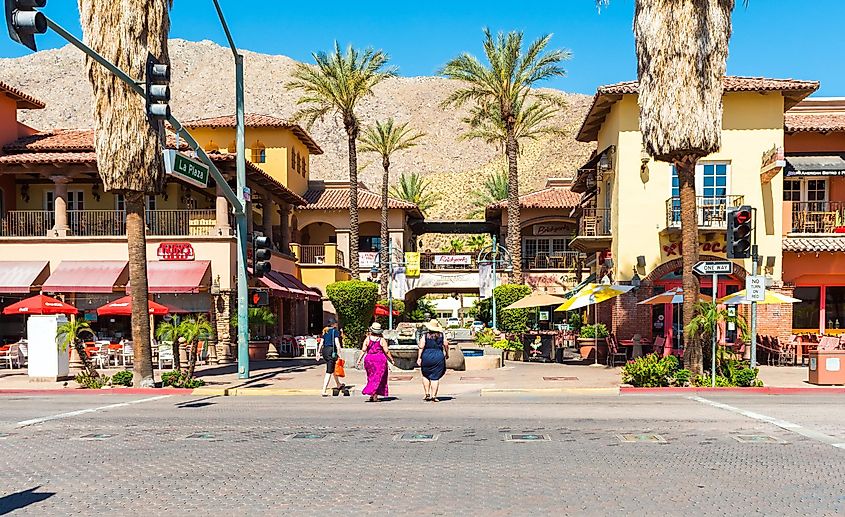 Street view in Palm Springs, California.
