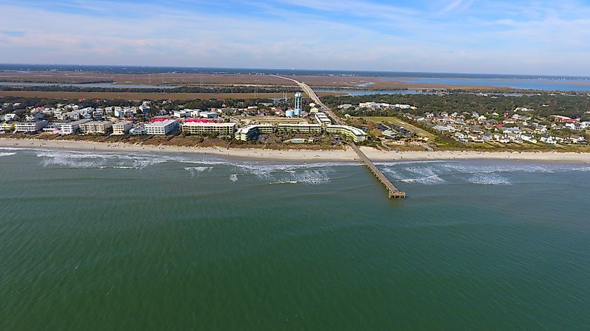 Aerial view of Isle of Palms, South Carolina