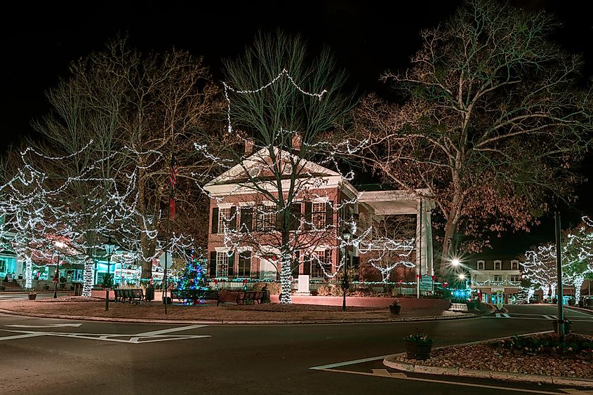 Christmas lights in Dahlonega, Georgia.