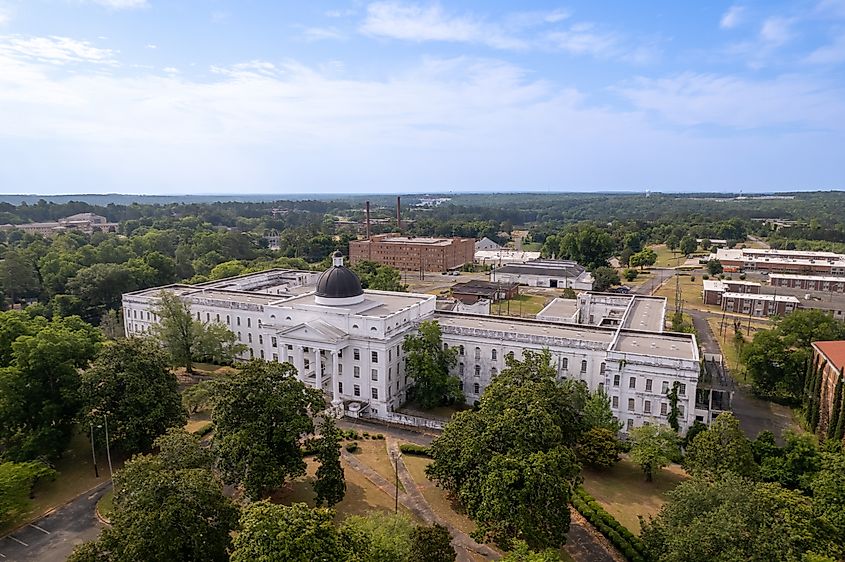 Powell Building at the old Central State Hospital in Milledgeville, Georgia.