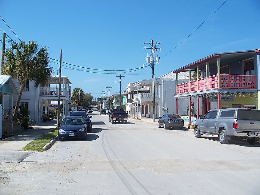 The beautiful 2nd Street in Cedar Key, Florida.