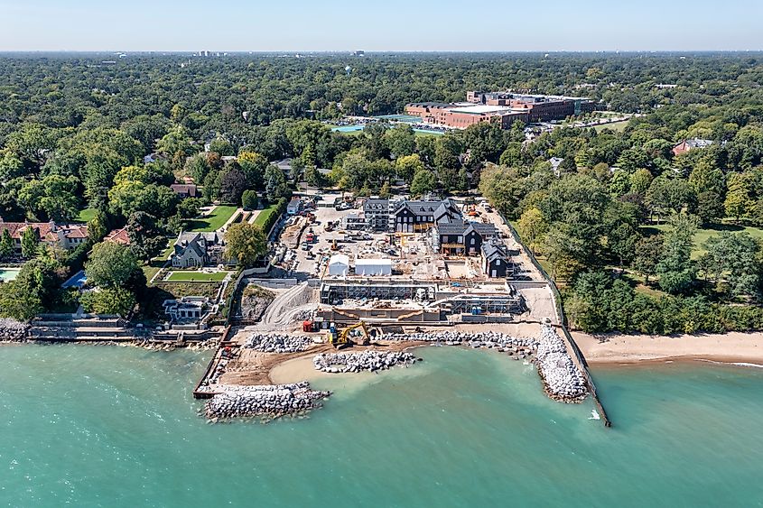 A mansion along the coast of Winnetka in Illinois.