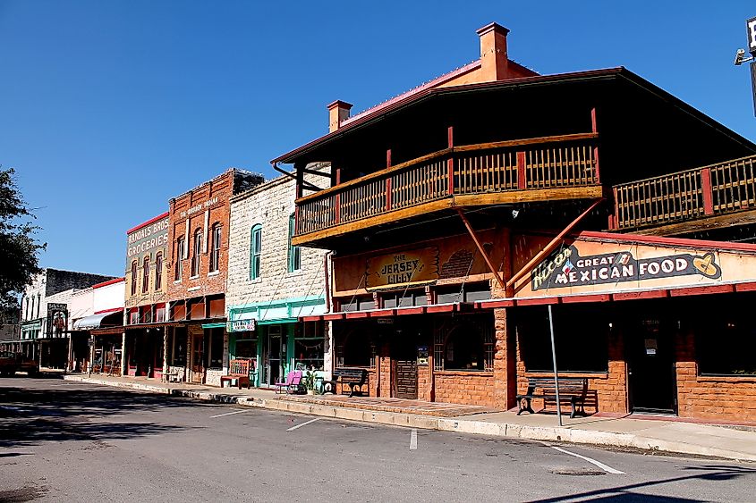 Stores in Hico, Texas.