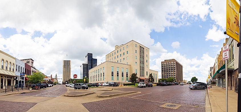 View of downtown Tyler in Texas.