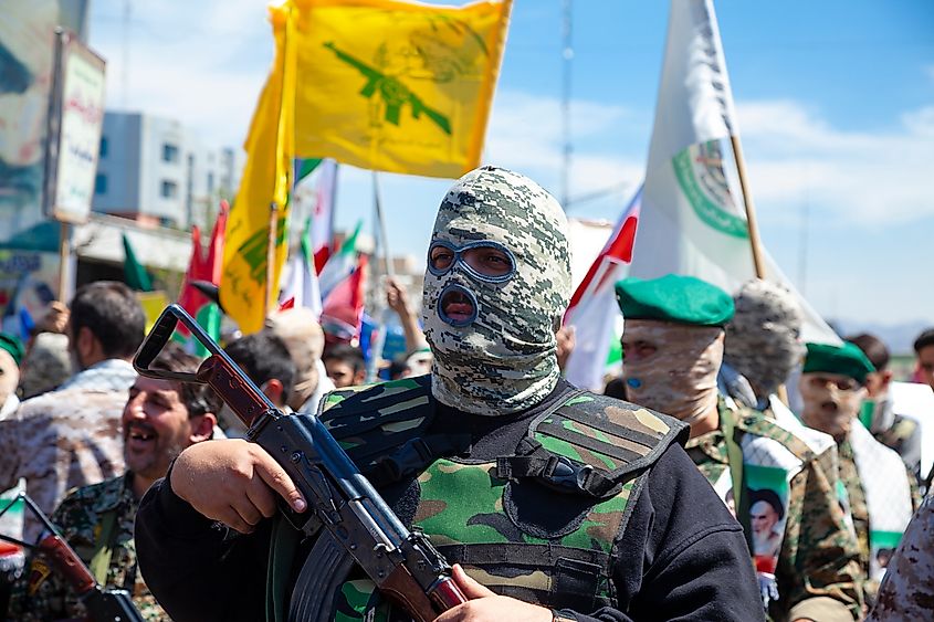 Quds Day march, showcasing Iranian military force. Editorial credit: saeediex / Shutterstock.com