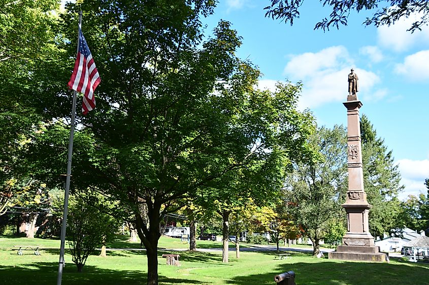 Civil War Monument at Elton Park in Bloomfield, New York
