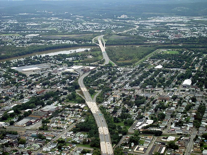 PA 309 as it crosses over the Susquehanna River and into Plains Township.
