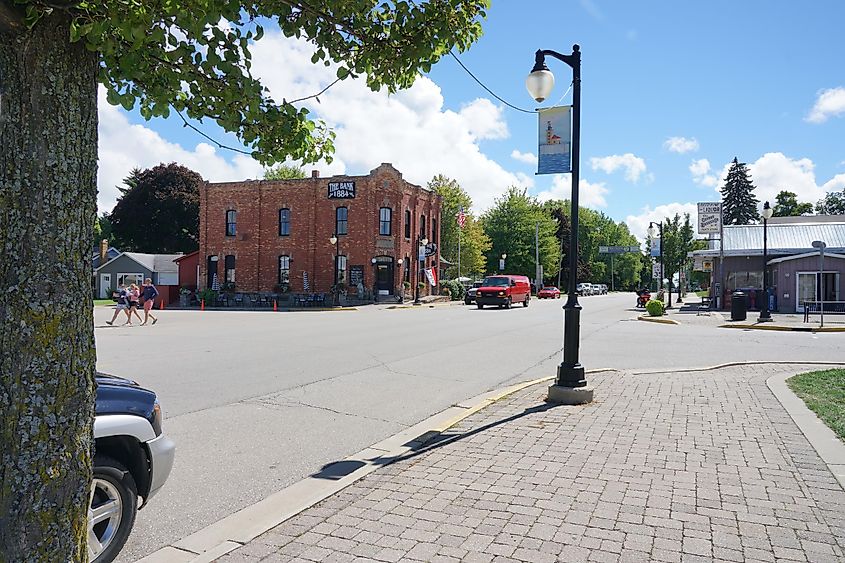 Street view in Port Austin, Michigan, via Fsendek / Shutterstock.com