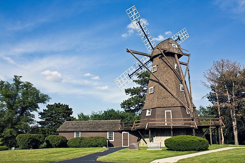 A windmill in Elmhurst, Illinois.