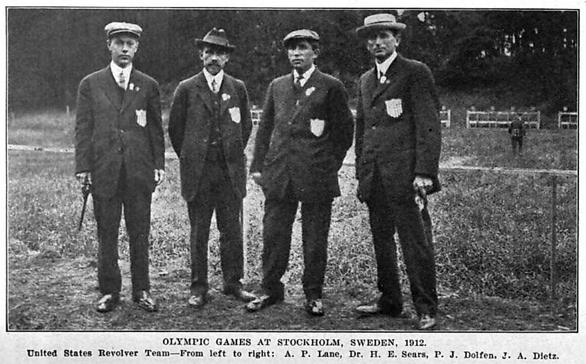 The United States revolver team at the 1912 Summer Olympics. 