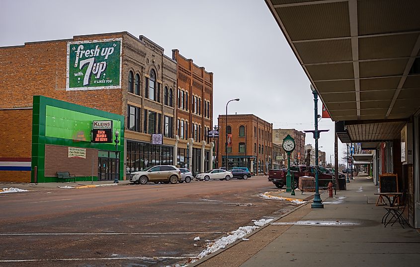 Downtown Watertown in South Dakota.