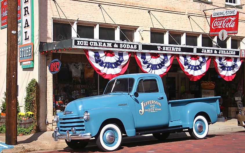 Historic Jefferson General Store in downtown Jefferson, Texas