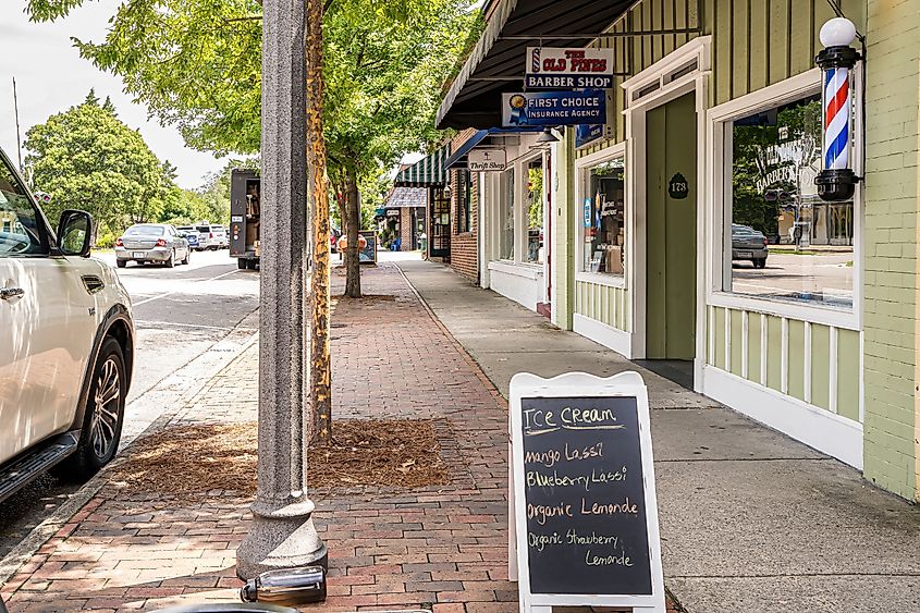 The town of Southern Pines near the Pine Needs golf course.