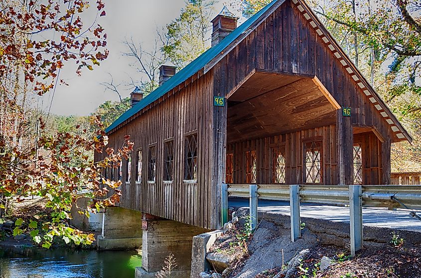 Emerts Cove Covered Bridge near Sevierville, Tennessee.