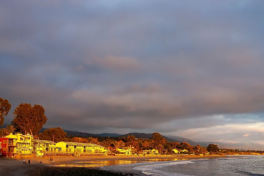 Ocean sunset in Montecito, California.