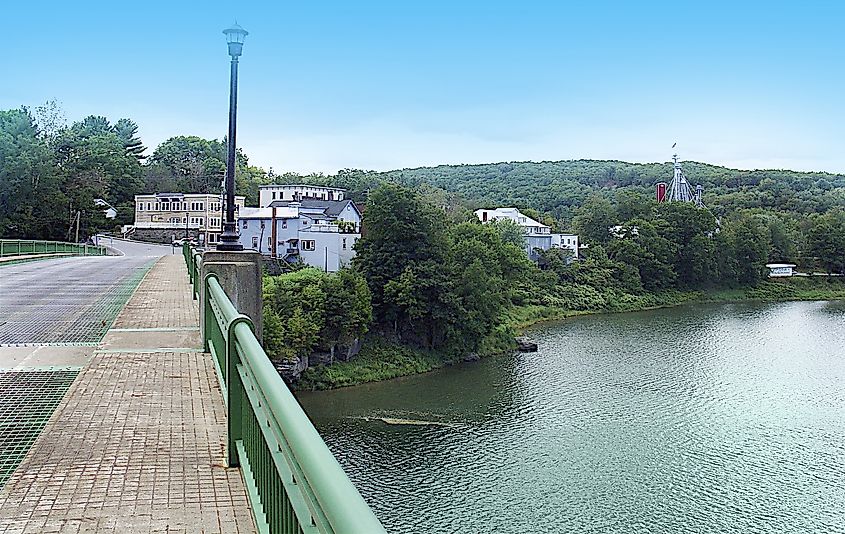 Narrowsburg, New York, as seen from the NY-PA bridge.