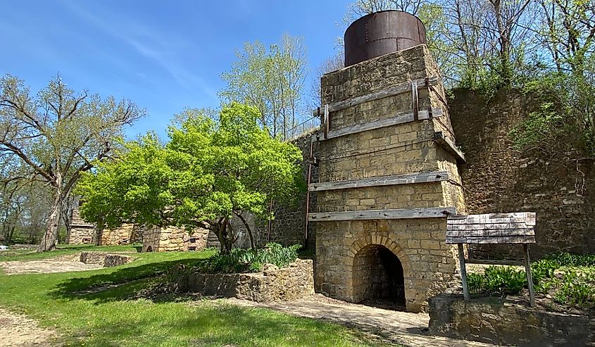 Hurstville Lime Kilns in Maquoketa, Iowa. 