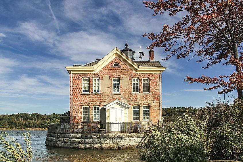 The Saugerties Lighthouse in Saugerties, New York.