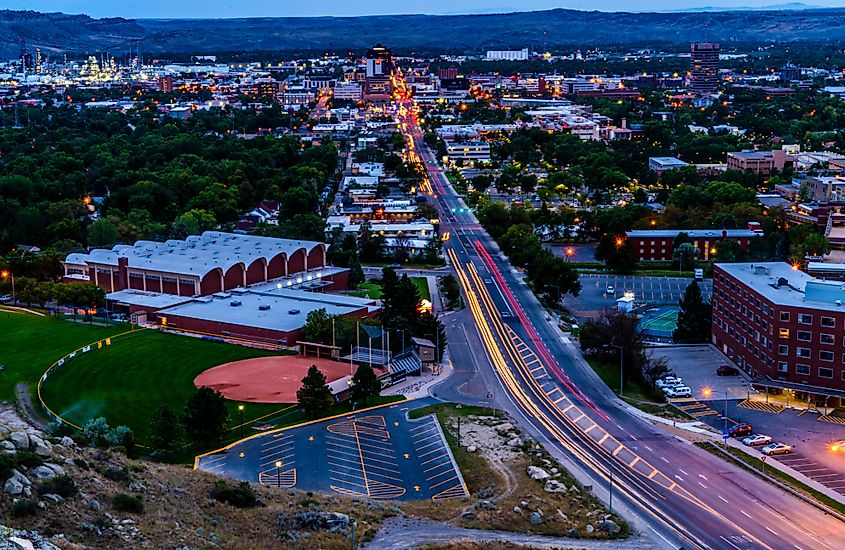 Night time in Billings, Montana