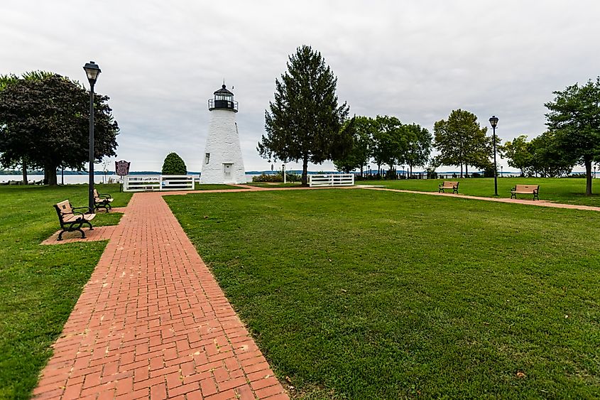 The Concord Point Lighthouse in Havre De Grace, Maryland