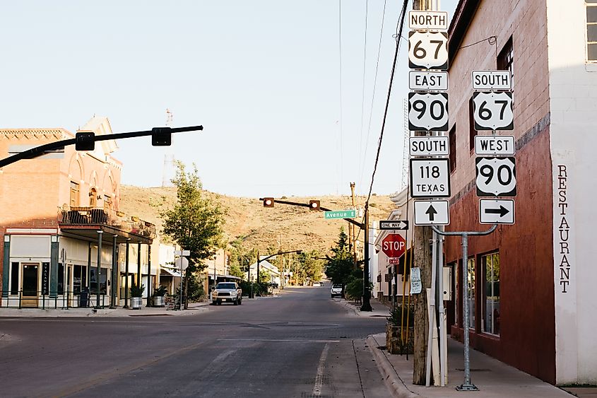 Downtown City Center in Alpine, Texas. Editorial credit: Jacque Manaugh / Shutterstock.com