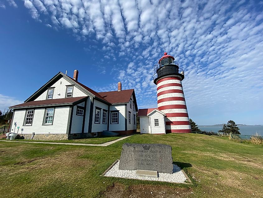 West Quoddy Lighthouse in Lubec, Maine.