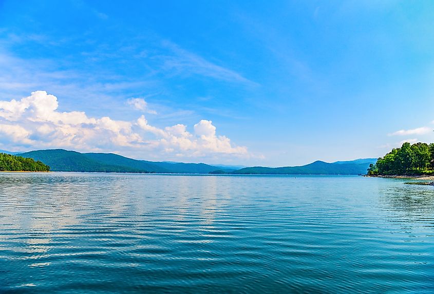 Lake Jocassee in Devil's Fork State Park.