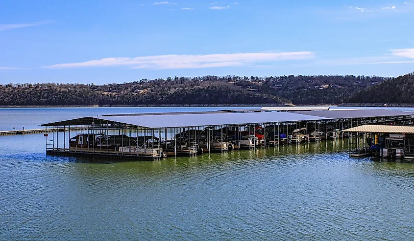 Cranfield Marina on Norfork Lake in Mountain Home, Arkansas.