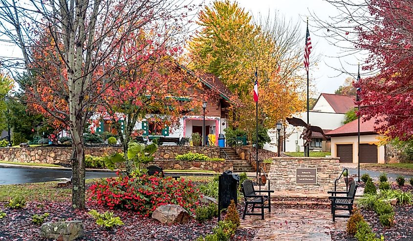 Scenic view of historical iconic Helen village, Georgia.