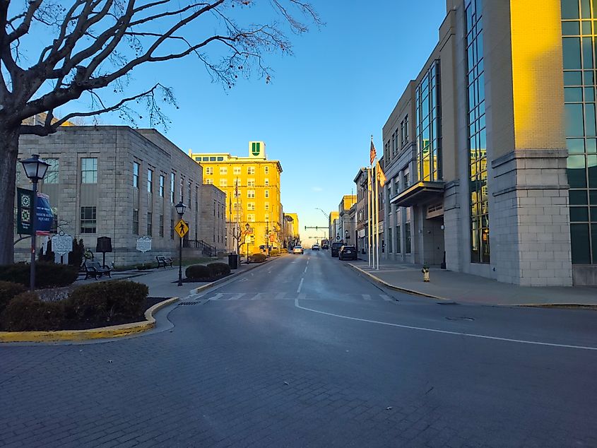 Main Street in downtown Beckley, West Virginia.