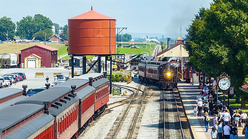 A train station in Strasburg, Pennsylvania
