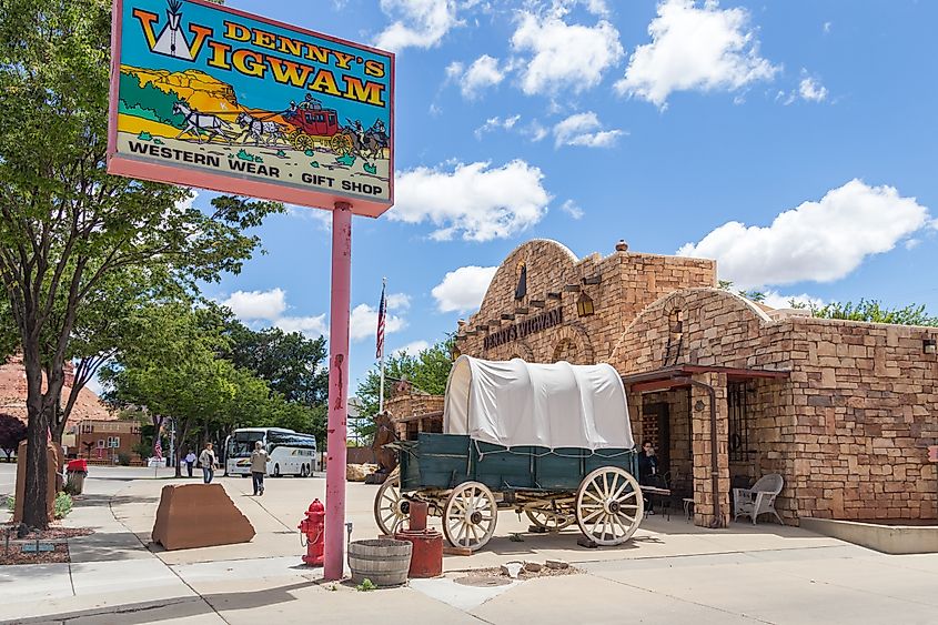 Street view of Kanab town in Utah, USA. Editorial credit: mariakray / Shutterstock.com