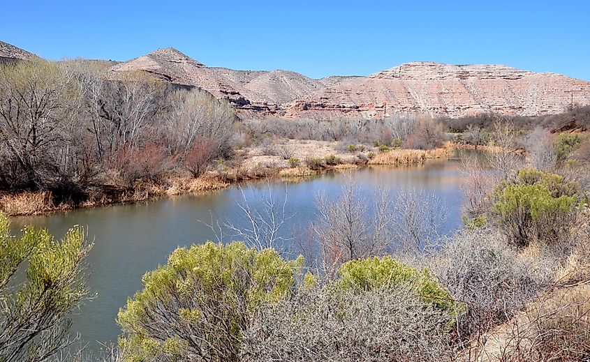 Verde River upstream of Clarkdale in Arizona.