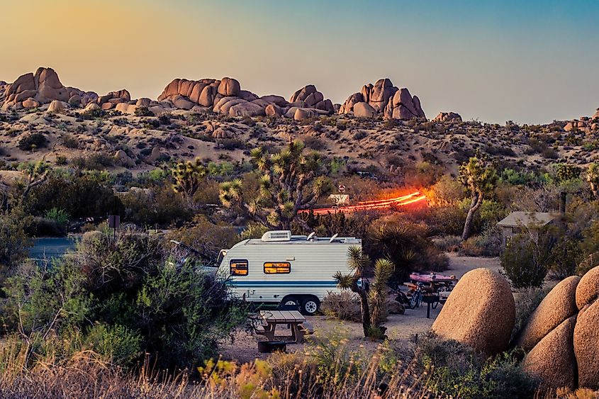 A campground in the Joshua Tree National Park