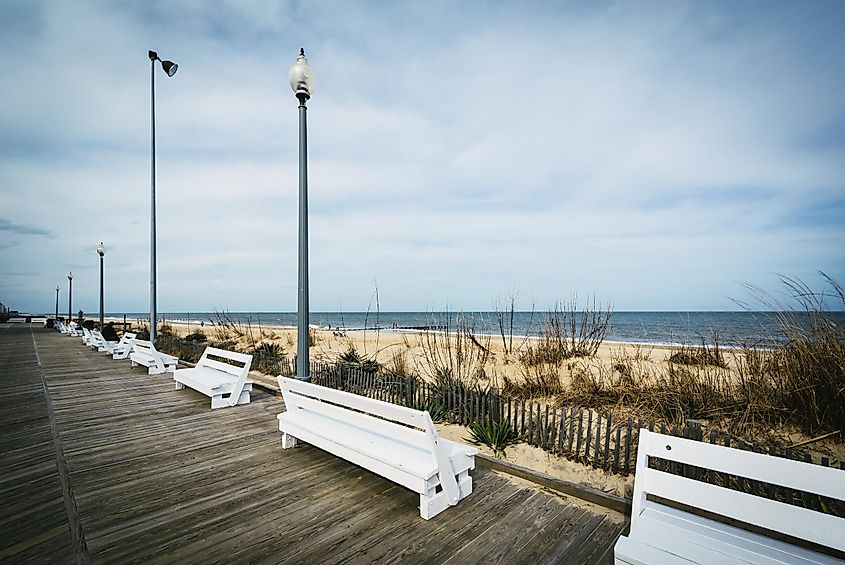A view of Rehoboth Beach from the boardwalk.